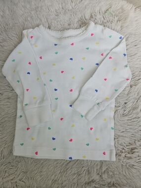 🩷5/20$ George Baby Girl Rainbow Heart Long Sleeve Top 🌈💖12-18m